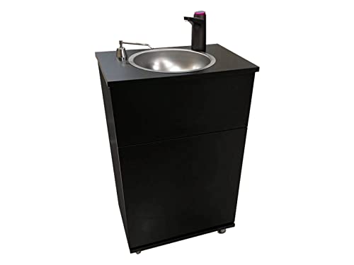 Mobiles Handwaschbecken Bigblack Waschbecken mit Seifenspender Batterie betriebener Wasserhahn Schwarz Mobiles Handwaschbecken Bigblack Waschbecken mit Seifenspender Batterie betriebener Wasserhahn Schwarz von Keton