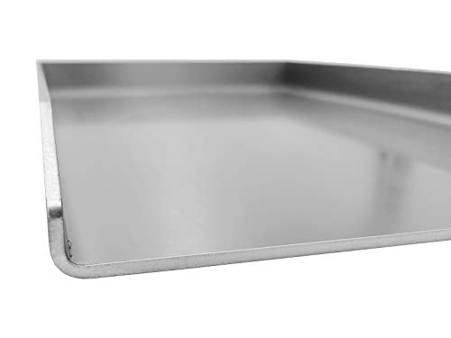 Plancha/Griddle-Plate/Bratplatte/Edelstahl (445x260mm) kompatibel Weber Spirit 200er Serie von Kette´s Grillzubehör