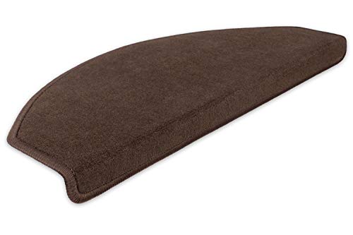 Kettelservice-Metzker® Stufenmatten Vorwerk Uni Einzeln und Sparset's Kaffeebraun 14 Stück Halbrund von Kettelservice-Metzker