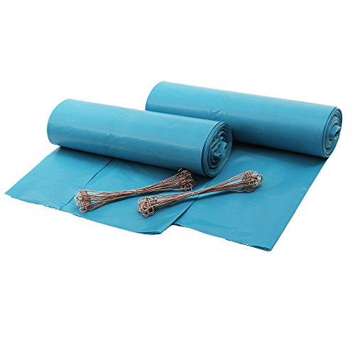 Kettelservice-Metzker 120 Liter reißfeste Müllsäcke incl. Verschlußdrähte I 25er Rolle I ca. 700x1100mm I 80 µ I LDPE 2 Rollen von Kettelservice-Metzker