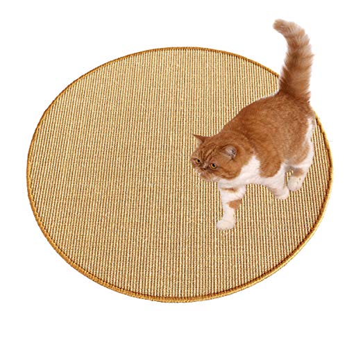 Kettelservice-Metzker Sisal Kratzmatte I Kratzteppich aus 100% Sisal I in verschiedenen Größen 80 cm rund von Kettelservice-Metzker