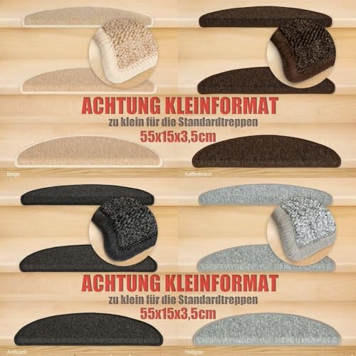 Kettelservice-Metzker Stufenmatten Kleinformat für Raumspartreppen/Wendeltreppen 55x15x3,5cm, Anthrazit 26 Stück Kettelservice-Metzker Stufenmatten Kleinformat für Raumspartreppen/Wendeltreppen 55x15x3,5cm, Anthrazit 26 Stück von Kettelservice-Metzker