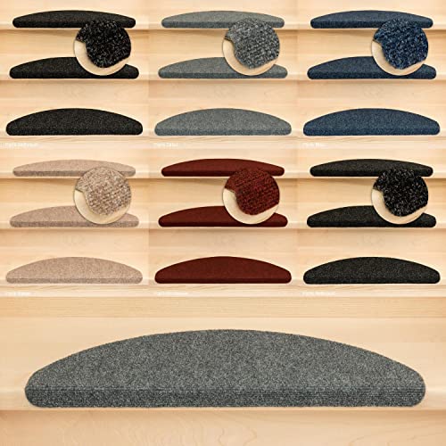 Kettelservice-Metzker Stufenmatten Ramon MW Halbrund | in verschiedenen Set Varianten | 65x21x3,5cm | Grau 28 Stück von Kettelservice-Metzker