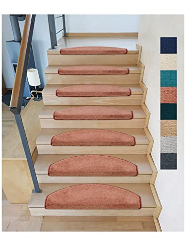 Kettelservice-Metzker Stufenmatten Treppenteppich Sweet Halbrund in versch. Farben Altrosa 15 Stück von Kettelservice-Metzker