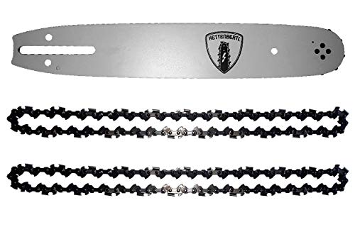 2 x Sägekette + 1x Kettenbertl Führungsschiene für Motorsäge EINHELL KSE1640 40 cm Schwert (Schnittlänge) 3/8 1,3 mm von Kettenbertl