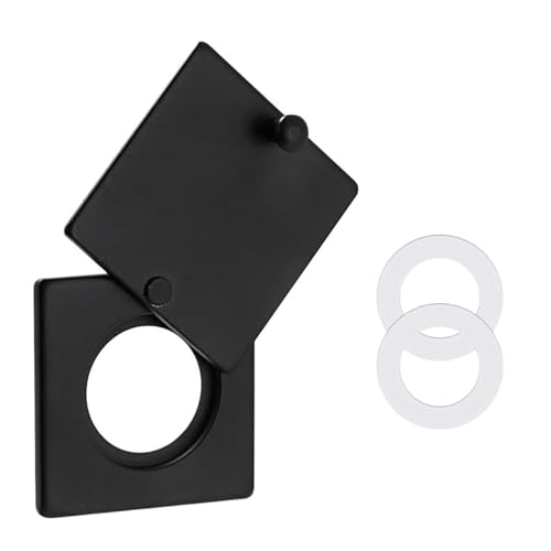 Kettion Verstellbare Guckloch-Abdeckung, Sicherheitstürspion Kappen-Set, gebürstete Zinklegierung, einfache Installation mit Klebeband, für Eingangstüren zu Hause oder im Büro (Schwarz) von Kettion