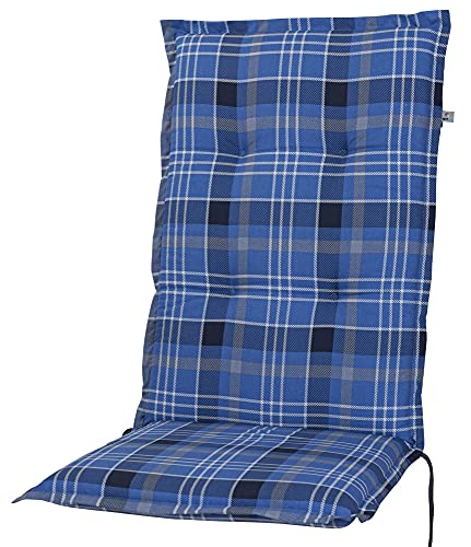 Kettler Polen 2394 Auflage Hochlehner Milano blau-grau kariert 120x49x6 cm KETTtex von Kettler Polen