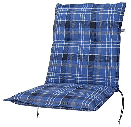 Kettler Polen 2394 Auflage Niederlehner Milano blau-grau kariert 103x49x6 cm KETTtex Sitzpolster von Kettler Polen