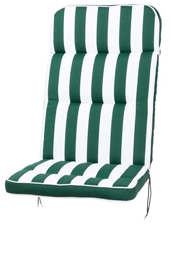 Kettler Polen KETTtex 2154 Auflage Hochlehner Alicante Blockstreifen grün-weiß Sitzpolster 120x50x7 cm von Kettler Polen