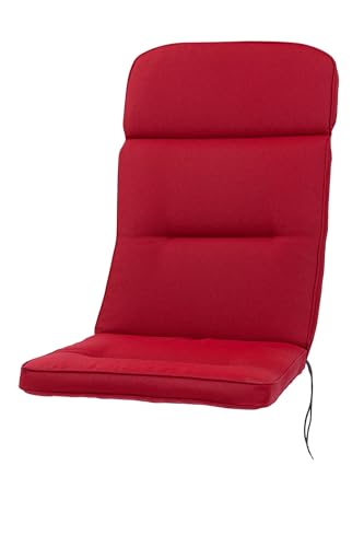Kettler Polen KETTtex 2313 Auflage Hochlehner Alicante rot 120x50x8 cm wasserabweisend lichtecht Olefin Sitzpolster von Kettler Polen