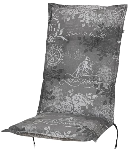 Kettler Polen KETTtex 2384 Auflage Hochlehner Bali grau Rosen Royal Garden 120x49x8 cm Sitzpolster von Mcties