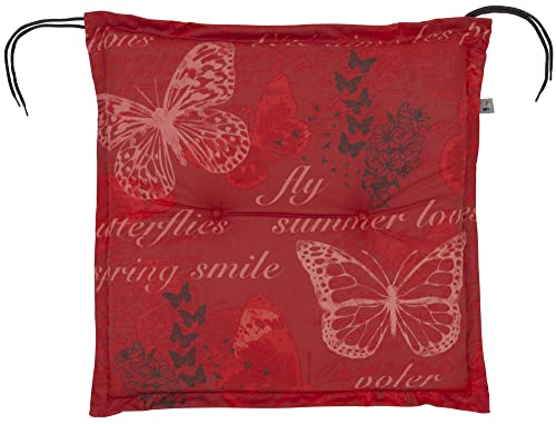 Kettler Polen KETTtex 2386 Sitzkissen Hocker Bali rot Schmetterlinge 50x50x7 cm Sitzpolster Kettler Polen KETTtex 2386 Sitzkissen Hocker Bali rot Schmetterlinge 50x50x7 cm Sitzpolster von Kettler Polen