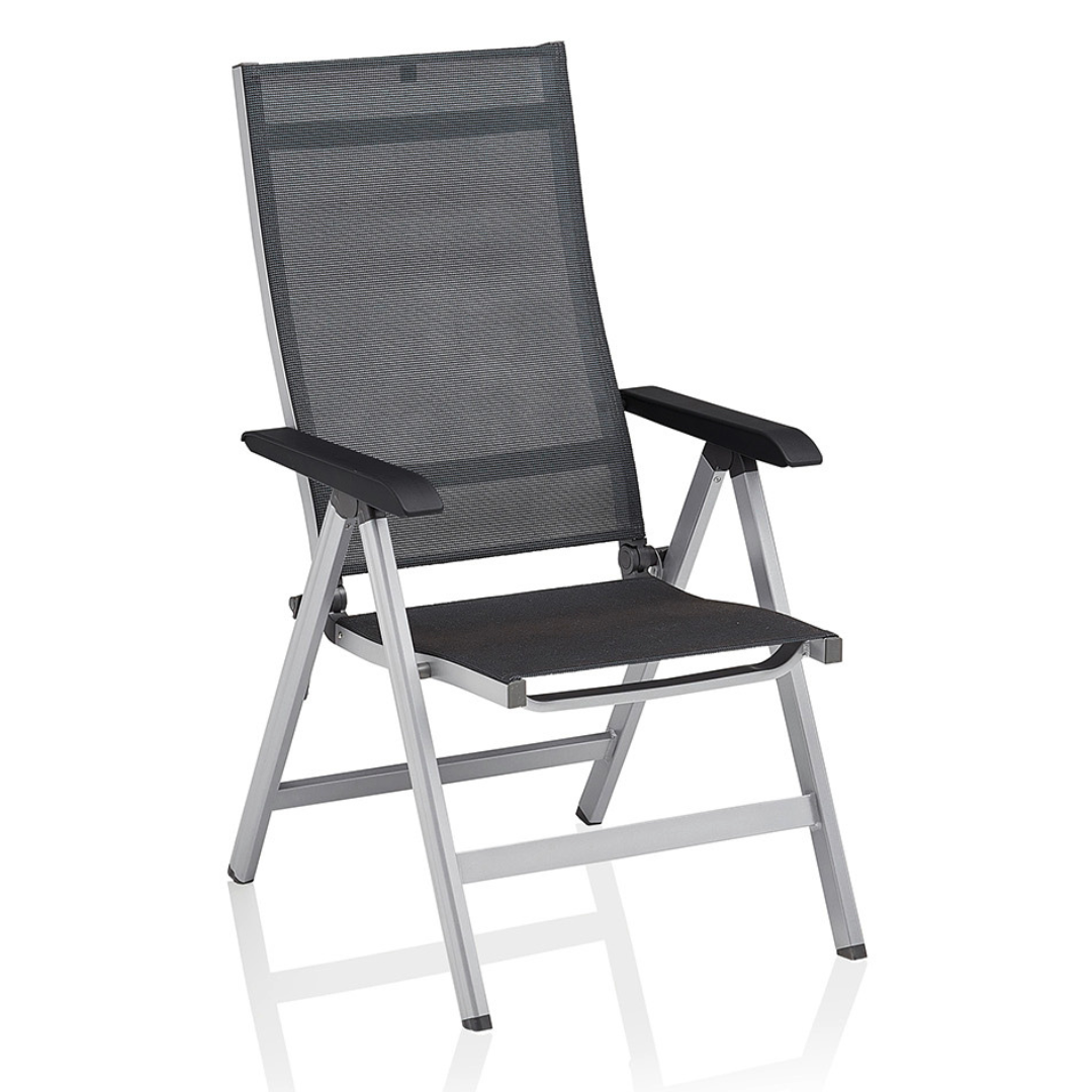 Kettler Basic+ Premium Klappsessel silber / Lakritz Kettler Basic+ Premium Klappsessel silber / Lakritz von Kettler