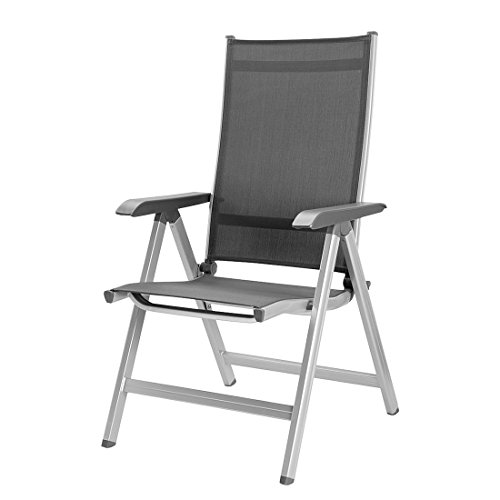 Kettler Basic Plus Advantage Gartenstuhl-Hochlehner verstellbar - einfach zusammenklappbar - praktischer Klappstuhl - Aluminium & robuster Kunststoff - wetterfeste Gartenmöbel – silber/anthrazit Kettler Basic Plus Advantage Gartenstuhl-Hochlehner verstellbar - einfach zusammenklappbar - praktischer Klappstuhl - Aluminium & robuster Kunststoff - wetterfeste Gartenmöbel – silber/anthrazit von KETTLER