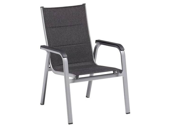 Kettler Basic Plus Padded Stapelsessel Aluminium/Outdoorgewebe Dunkelgrau von Kettler
