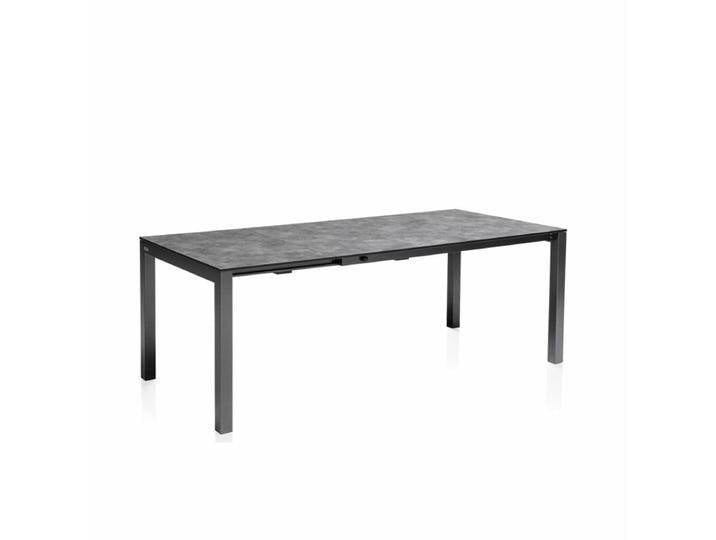 Kettler Cubic Ausziehtisch Aluminium/HPL mit Einlegeplatte - Aluminium anthrazit,ausziehbar, Tischbein mit Höhenausgleich,Geradlinig & pur von Kettler