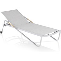 Kettler Diamond Stapelliege Aluminium/Outdoorgewebe mit Teak Armlehnen von Kettler