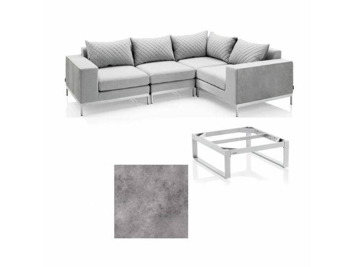 Kettler Ego Modular Eckloungeset mit Loungetisch quadratisch Ego - HPL anthrazit von Kettler