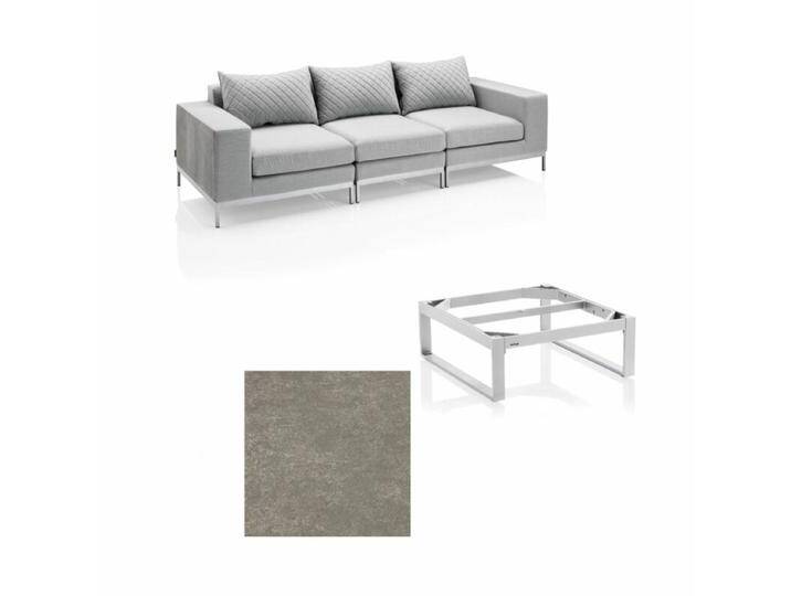 Kettler Ego Modular Loungeset mit Loungetisch Ego - Keramik grau-taupe von Kettler