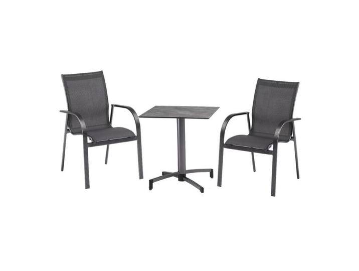 Kettler Gartenmöbel-Set mit Stapelsessel Tampa und Klapptisch Tube 3-teilig - Gestell Alu anthrazit Sitz Textilgewebe anthrazit , 80 × 80 Kettler Gartenmöbel-Set mit Stapelsessel Tampa und Klapptisch Tube 3-teilig - Gestell Alu anthrazit Sitz Textilgewebe anthrazit , 80 × 80 von Kettler