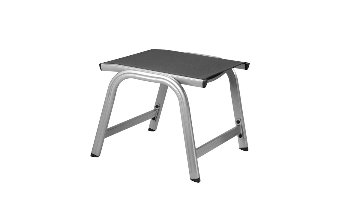 Kettler Hocker BASIC PLUS, Aluminium Silber / Outdoorgewebe Anthrazit von Kettler