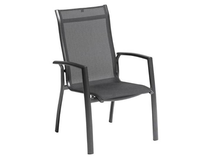 Kettler Legato Curve Silver-Line Stapelsessel Aluminium/Outdoorgewebe Dunkelgrau von Kettler