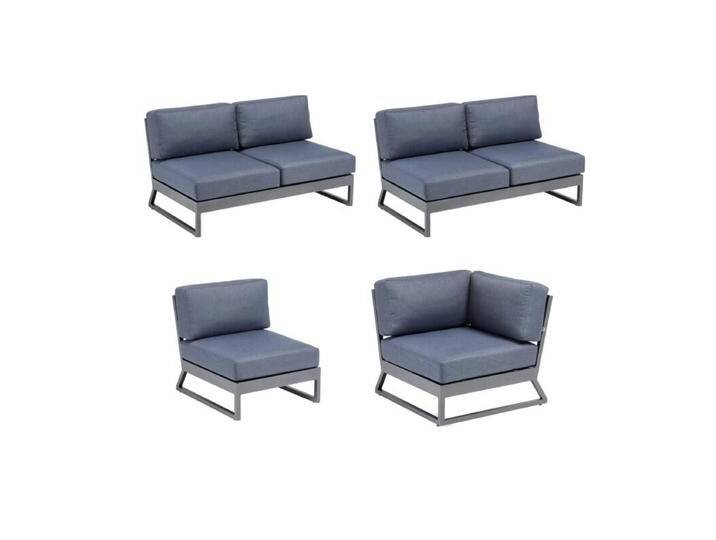 Kettler Ocean Skid Platform Eckloungeset 4-teilig - Gestell Alu anthrazit matt Polster Brisa Kettler Ocean Skid Platform Eckloungeset 4-teilig - Gestell Alu anthrazit matt Polster Brisa von Kettler
