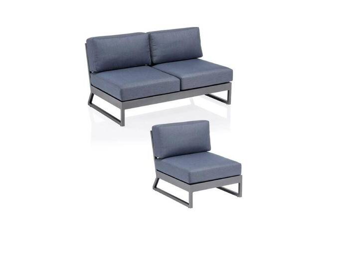 Kettler Ocean Skid Platform Loungeset 2-teilig - Gestell Alu anthrazit matt Polster Brisa Kettler Ocean Skid Platform Loungeset 2-teilig - Gestell Alu anthrazit matt Polster Brisa von Kettler