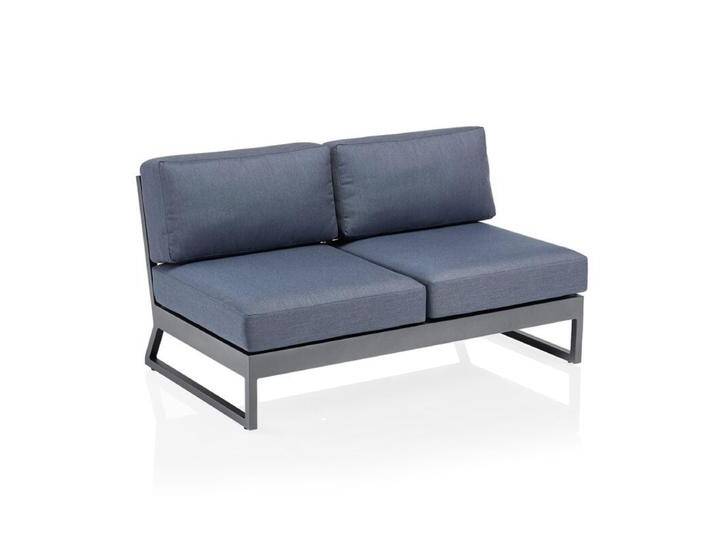 Kettler Ocean Skid Platform Loungesofa 2-Sitzer - Gestell Alu anthrazit matt Polster Brisa von Kettler
