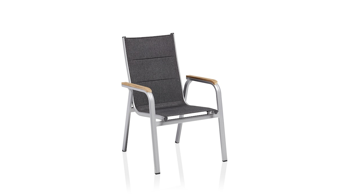 Kettler Stapelsessel GRANADA PADDED, Aluminium Silber / Outdoorgewebe Anthrazit - Auslaufartikel / Einzelstück Kettler Stapelsessel GRANADA PADDED, Aluminium Silber / Outdoorgewebe Anthrazit - Auslaufartikel / Einzelstück von Kettler