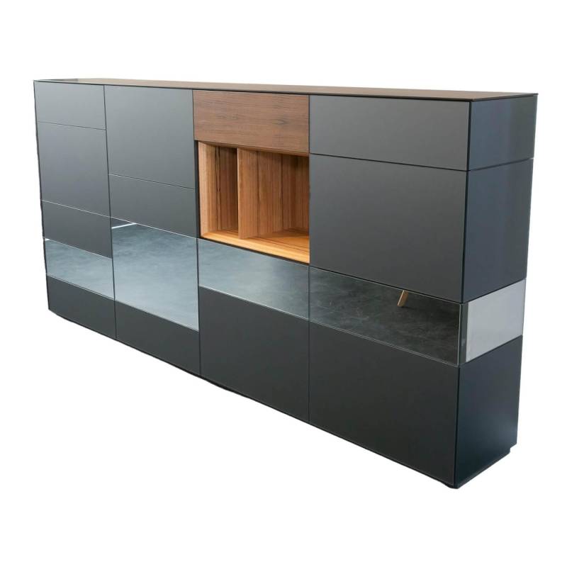 Türenschrank Soma Lack Platin Graphit HG Curry Fenix Schwarz EG Rauch Alu Eloxie... von Kettnaker