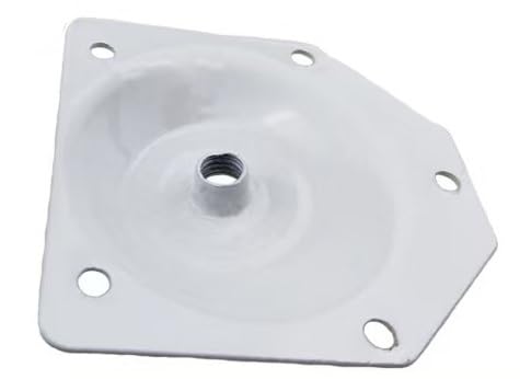 10 Pack 12 Degree Angled Table Leg Brackets - Metal Support Plates with 9.6mm Teeth for Desk, Chair, Cabinet (No Hardware Included)(White) von KeuLen