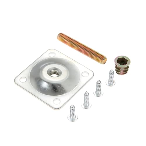 KeuLen Möbelbein-Montageplatten, 1 Stück 12° abgewinkelte Möbelbein-Montageplatten for Tischbein-Stuhlfüße, Befestigungsplatten mit Stockschrauben-Schraubenadaptern von KeuLen