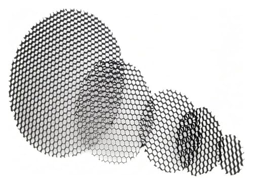 KeuLen Wabennetz-Abdeckung, 5 Stück/Set LED Soft Light Shade Hood Downlight Spotlight Schwarze runde Wabennetz-Abdeckung Licht Aluminium(55mm) von KeuLen