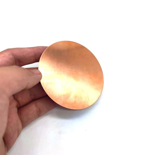 Runde Metallplatte, Metallplatten T2 Kupferscheibe Runde Platte Massive Kupferblechplatte 10 Mm 20 ​​Mm 30 Mm bis 200 Mm Dicke 0,5 Mm 0,8 Mm 1 Mm Kupfer Mechanisch/0,5 * 150 Mm 1 Stück(1*100Mm 1Pcs) von KeuLen