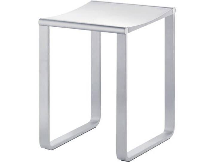 B-Ware Keuco Hocker Plan Chrom/Weiß Glänzend Matt Möbel Sitzmöbel Stuhl Sitz Ablage B-Ware von Keuco