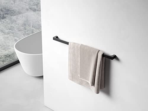 KEUCO Badetuchhalter aus Metall, schwarz-matt, 82cm lang, für Badezimmer oder Sauna, für Handtücher, Wandmontage, Handtuchstange Edition 11 von Keuco