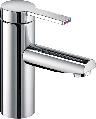 KEUCO Einhebel-Mischer, Waschtisch-Armatur für Hand-Waschbecken in Badezimmer und Gäste-WC, Höhe: 16,1 cm, Design-Wasserhahn, verchromt, Plan Blue von Keuco