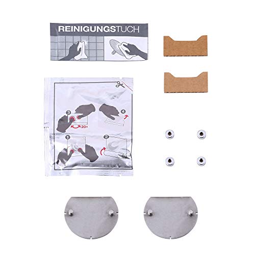 KEUCO Klebe-Set Typ 1 für Toilettenpapier-Halter mit Glas-Ablage und ausgewählte Dusch-Ablagen, Kleben statt Bohren, Badezimmer oder Gäste-WC von Keuco