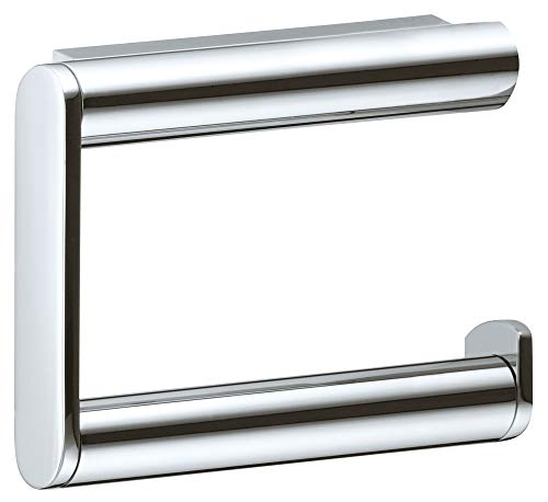 KEUCO Plan Toilettenpapierhalter, offene Form, Metall verchromt, Made in Germany, schwenkbar, inkl. Schrauben und Dübel, Klopapierhalter zum Bohren von Keuco