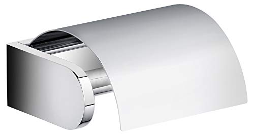 KEUCO Toilettenpapierhalter aus Metall, hochglanz-verchromt, mit Deckel, WC-Rollenhalter für Badezimmer und Gäste-WC, Edition 300 von Keuco