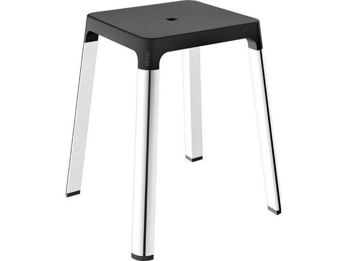 Keuco, Hocker + Pouf, Bad-Hocker AXESS verchromt/schwarz Keuco, Hocker + Pouf, Bad-Hocker AXESS verchromt/schwarz von Keuco