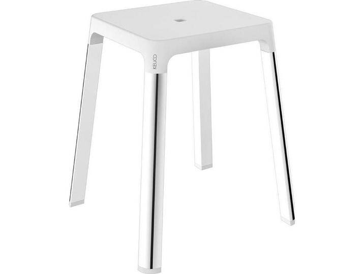 Keuco, Hocker + Pouf, Bad-Hocker AXESS verchromt/weiss von Keuco