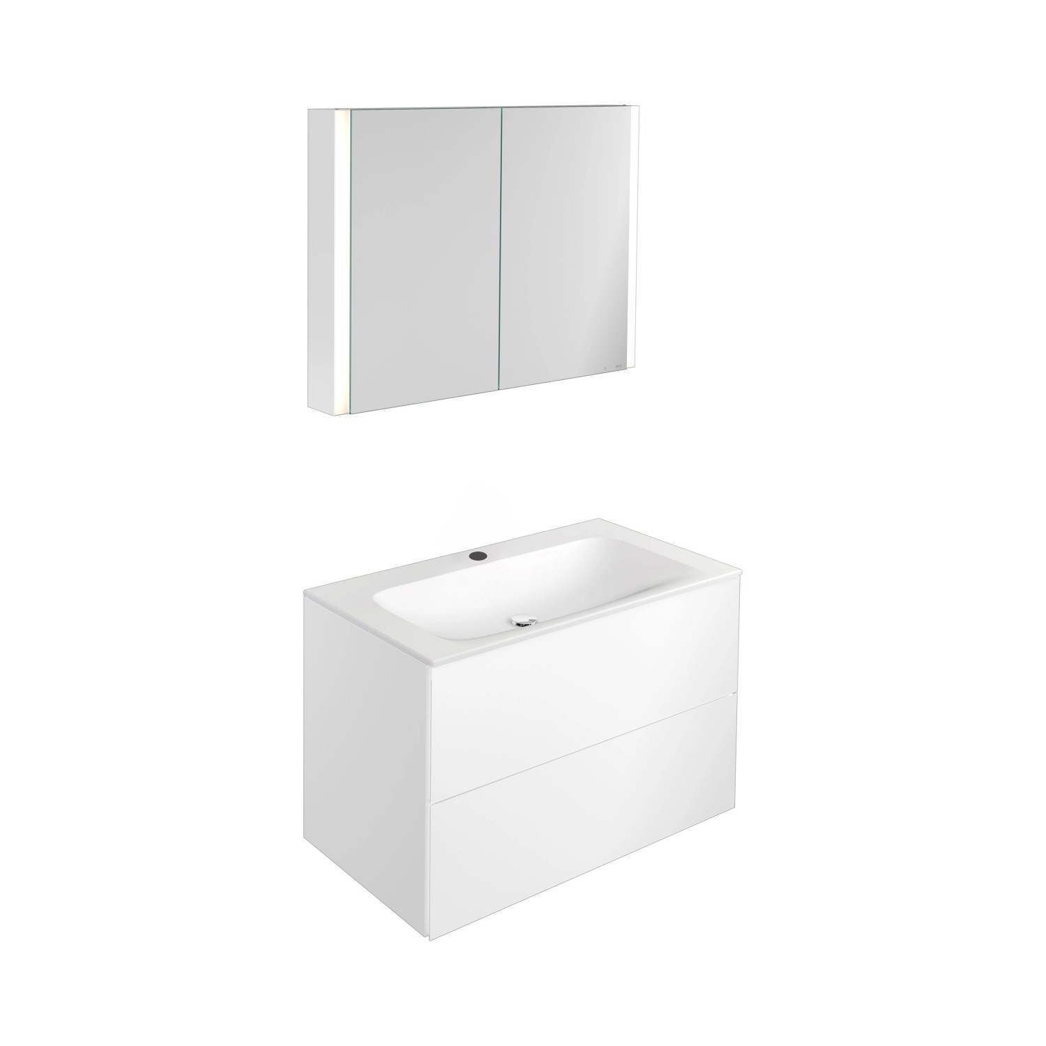 Keuco Badmöbel-Set Seis 100 cm 3-teilig Waschtisch Unterbau und Spiegelschrank von Keuco