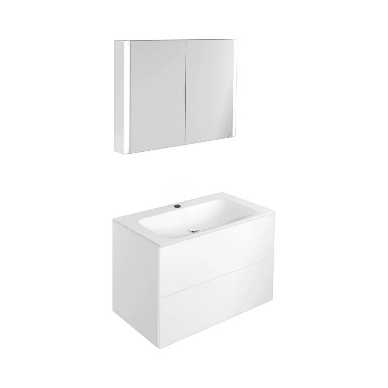 Keuco Badmöbel-Set Seis 100 cm 3-teilig Waschtisch Unterbau und Spiegelschrank von Keuco