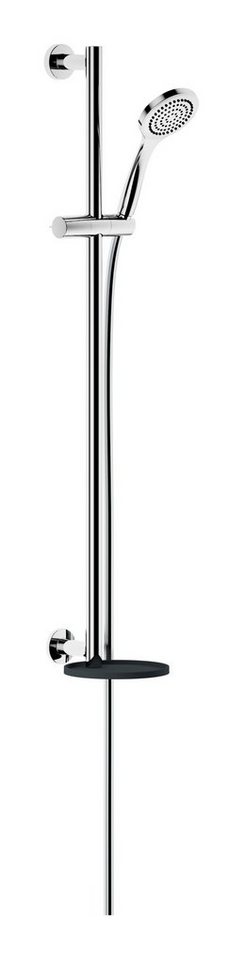 Keuco Brausegarnitur IXMO, Höhe 85.5 cm, 1 Strahlart(en), Brause-Set mit Ablage rund - Verchromt / Anthrazit von Keuco