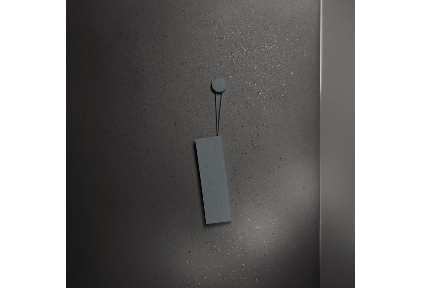 Keuco Duschabzieher Abzieher für die Dusche, Silikon, mit Wandhalterung, zum Kleben, schlierenfrei, Farbe: grau von Keuco