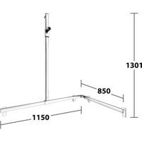 Keuco Duschhandlauf AXESS vc, 850/1150mm, m Brausestange, li Ausf Keuco Duschhandlauf AXESS vc, 850/1150mm, m Brausestange, li Ausf von Keuco