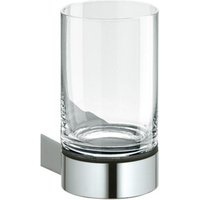 Keuco Glashalter Plan m Echtkr.-Glas u Ha, edelst./schwarzgrau Keuco Glashalter Plan m Echtkr.-Glas u Ha, edelst./schwarzgrau von Keuco