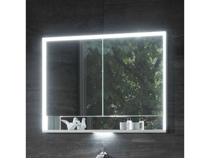 Keuco Royal Lumos Aufputz-Spiegelschrank 70 x 73,5 cm mit LED-Beleuchtung, 2 Türen 2289646 von Keuco